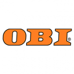 Als Logo der Referenzen bei Obi, ist ein zweifarbiges Logo zu sehen.